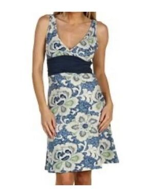 Patagonia | Margot Dress Floral Sleeveless Above Knee Athleisure Blue Green S